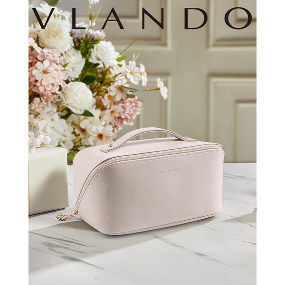 Travel Makeup Bag,make Up Bag Travel Toiletry Bag For Women Open Flat Makeup🦒 - Picture 6 of 9